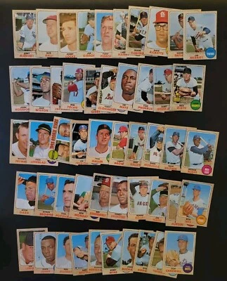 Lote de beisebol 1968 Topps - 50 ótimos cartões vintage - George Scott | Don Cardwell - Imagem 1 de 4