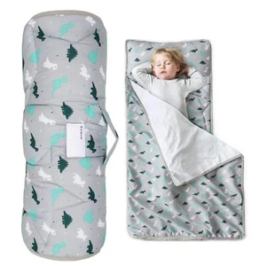 Toddler Nap Mat with Pillow and Blanket Kids Sleeping Bag for Preschool/Daycare - Picture 1 of 45