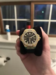 Orologio Philipp Plein uomo/donna lunetta diamantata placcata oro quasi come nuovo - Foto 1 di 5