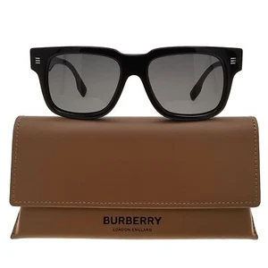Burberry Sunglasses HAYDEN BE 4394 Black/Silver Classic Style Unisex Oversized - Picture 1 of 8