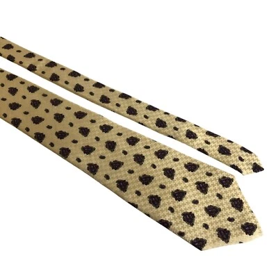 Gravata masculina Don Loper Beverly Hills gravata de seda paisley amarela escritório presente formal - Imagem 1 de 4