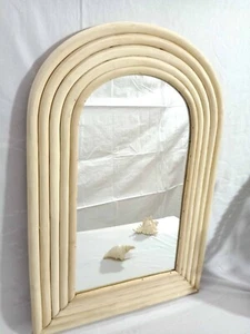 Handmade Rattan Mirror, Rattan Rectangle Mirror, Cane Mirror, Boho Mirror Mirror - Picture 1 of 9