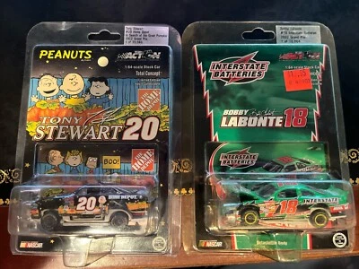 Bobby Labonte #18 Interstate Batteries 2002 Tony Stewart #20 HM Depot Peanuts 02 - Image 1 of 2