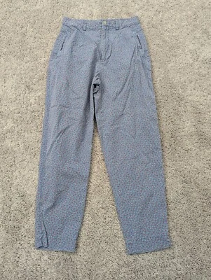 Vintage Banana Republic Chino Pants Womens Size 8 Straight Purple Floral Casual - Image 1 of 4
