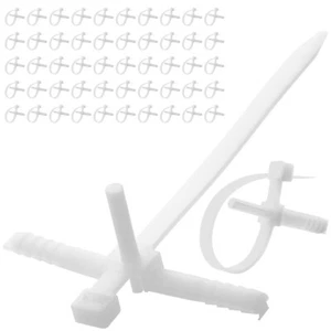 Wall Plug Cable Ties 7mm x 150mm – 100 Pack – Nylon Zip Tie Anchors Free Postage - Picture 1 of 7