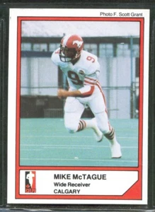 ESTAMPADORAS MIKE McTAGUE 1984 Jogo CFL #97 estado de Dakota del Norte bisonte Calgary - Imagen 1 de 2