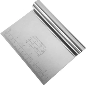 Raspador de masa con escala de acero inoxidable para pasteles pastelería pizza cuchillo raspador - Imagen 1 de 6