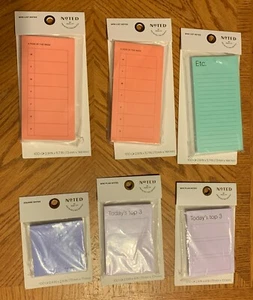 Sellado-6 Notado por Post-Its Mini Plan Tabletas-Peek @ the Week, etc., Top 3 + Cuadrados - Imagen 1 de 1