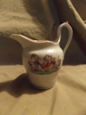 Antique 18th C Chinese Export Style Hand Painted Creamer Asian Scenes Figures - Image 1 of 4