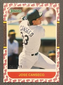 2021 Panini Donruss Baseball Jose Canseco 1987 Retro 💯 Emoji Parallel 259 /100 - Picture 1 of 6