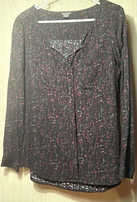 Blusa Eddie Bauer 100% Seda Camisa Botón Frontal Mujer M Foto 1 de 3