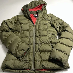 Chaqueta acolchada North Face Gotham 550 para mujer verde roja talla S/P DEFECTUOSA - Imagen 1 de 14