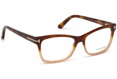 Armação de óculos Tom Ford TF5424 FT5424 056 marrom Havana plástico desbotado 53-15-140 - Imagem 1 de 2