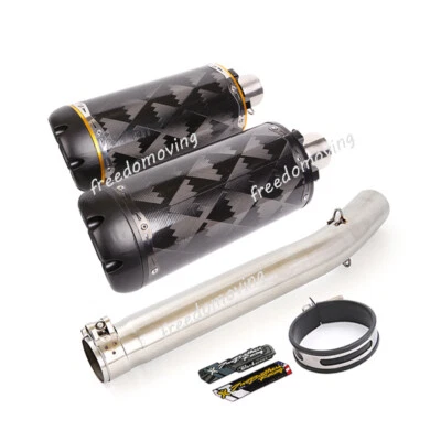 Tubo de escape de enlace medio deslizable 51 mm silenciador escape para Suzuki GSXR1000 2005 2006 Foto 1 de 4