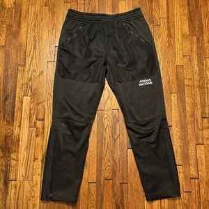ADIDAS NATIONS Men’s Sweatpants Size Large Black Pockets Polyester - Picture 1 of 13