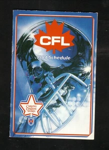 Liga Canadiense de Fútbol--Horario de Bolsillo 1984--Carling O'Keefe - Imagen 1 de 2