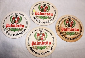 4 Vintage German Beer Coaster Palmbräu Stolz des Kraichgaus - Picture 1 of 4