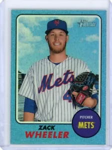 2017 Topps Heritage Blue Refractor #THC 708  Zack Wheeler No 19 of 68 - Picture 1 of 2