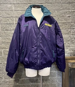 mens vintage columbia sportswear Minnesota Vikings Varsity Style Jacket - Picture 1 of 9