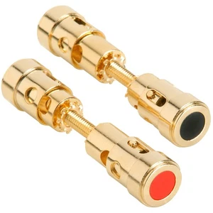 Parts Express coppia terminali altoparlanti post rilegatura oro doppia estremità - Foto 1 di 1