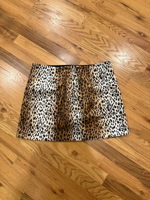 Minifalda vintage de piel con estampado de leopardo A.Byer California talla 13 Foto 1 de 3