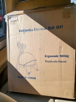 Isokinetics Inc. Fit Chair Exercise Ball Seat w/ Red Ball 60mm - NEW - Image 1 of 3
