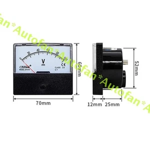1 Pc. New DH-670 DC Analog Voltmeter Voltage Panel Meter Gauge DC 0-100V - Picture 1 of 4