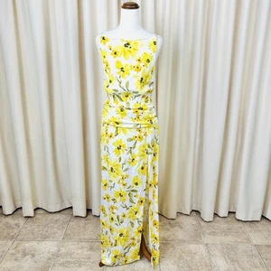 Bec & Bridge Womens Maxi Dress Floral Yellow White Event Party Wedding Size 10 - Picture 1 of 8