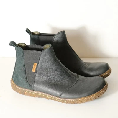 Ботинки на лодыжку женские El Naturalista Nido Chelsea N786 размер 38 США 8 черные кожаные без застежек - Изображение 1 из 4