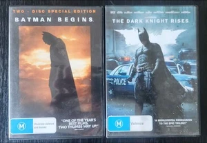 Batman DVDs Set The Dark Knight + Batman Begins Region 4 - FREE POST - Picture 1 of 3