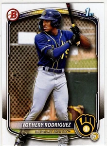 2025 Topps 1st Bowman Baseball Yophery Rodriguez No. BP-36 Milwaukee Brewers - Picture 1 of 2