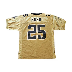 Reggie Bush New Orleans Saints Autographed Signed Gold Reebok Jersey (Bush Holo) - Picture 1 of 4