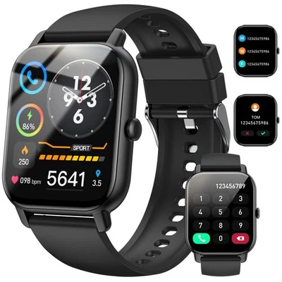 2025 Smart Watch For Men/Women Waterproof Smartwatch Bluetooth iPhone Samsung - Image 1 of 4