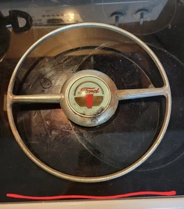1942-1948 Vintage Ford Horn Ring With Ford Horn Button - Bild 1 von 10