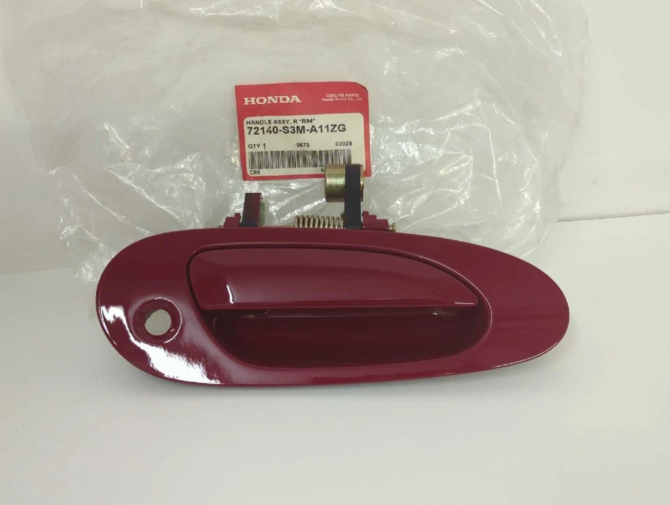 Manija de puerta exterior delantera derecha Honda 2001-2003 Acura CL roja R94 nueva original OEM Foto 1 de 4