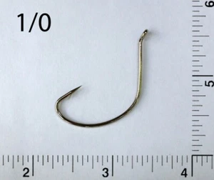 PACK DE 50 ganchos de pesca tamaño 1/0 TACKLEWORKS offset níquel kahle ojos doblados - Imagen 1 de 2