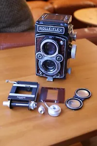 Cámara Rollei Rolleiflex 3.5B MX-EVS TLR Rolleikin 2, tapa, enfoque ¡no funciona! - Imagen 1 de 17