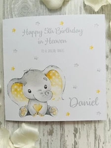 Personalised Heavenly 1st 2nd Birthday Baby Loss Card Stillborn, in the stars - Picture 1 of 9