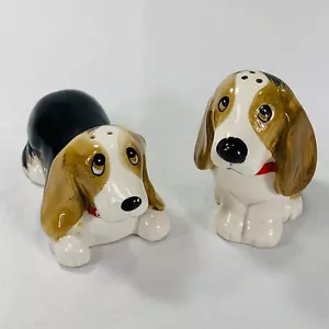 Basset Hound Beagle Salt & Pepper Shakers Vintage From Pioneer Woman - Picture 1 of 14