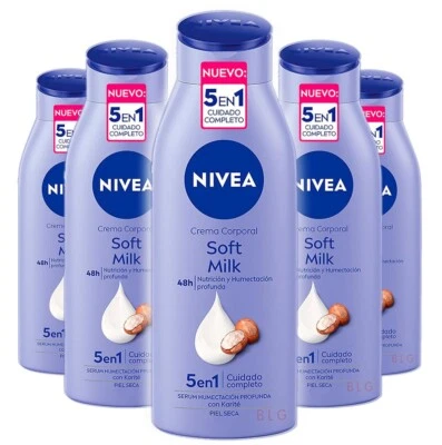 NIVEA Body Cream SOFT MILK Moisturizer Shea Lotion Crema Corporal 220ml (5 Pack) - Image 1 of 2