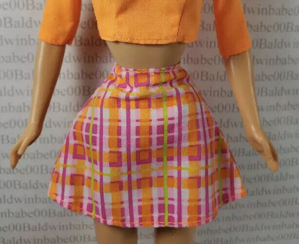 Saia Xadrez para Barbie  Como Fazer Roupa de Boneca 