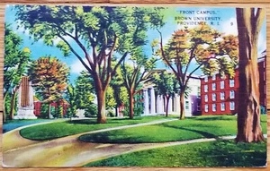 Front Campus Brown University Providence Rhode Island RI Postcard PC 1958 - Picture 1 of 1