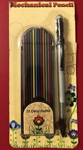 Mechanical Pencil With 12 Color Refills. NEW - Picture 1 of 6