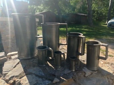  Serie Ancienne 7 MESURES en étain  - Photo 1/3