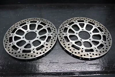 03-06 DUCATI 749 999 OEM FRONT LEFT RIGHT BRAKE ROTORS STR8 DISCS 04 05 2005 200 - Image 1 of 4