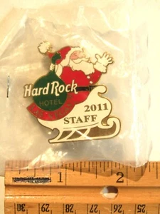 Hard Rock Hotel Las Vegas Staff Employee Pin Christmas 2011 ~ Limited Edition - Picture 1 of 2