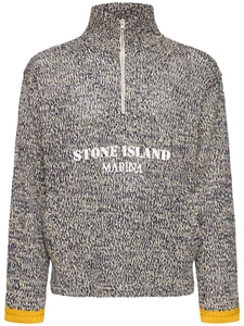 STONE ISLAND $1260 Marina Ivory Linen/Cotton Sweater New & Authentic - Picture 1 of 2
