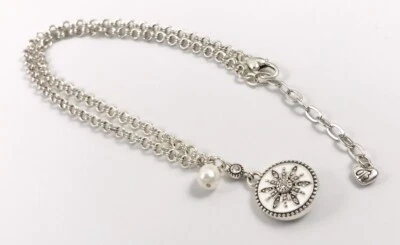 Collar Colgante Brighton Nuevo sin Etiquetas Neve Blanco Plata Perla Cristal. #622 Foto 1 de 4