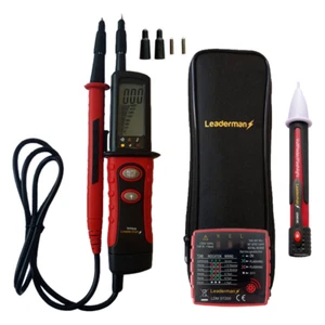 Probador de continuidad de voltaje LCD Leaderman TPT950 + varilla de voltaje, probador de enchufe y estuche - Imagen 1 de 5