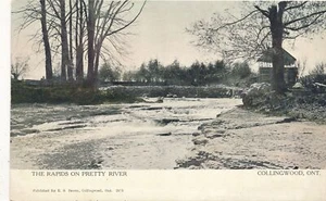 Postal de Collingwood On - The Rapids On Pretty River - Imagen 1 de 2